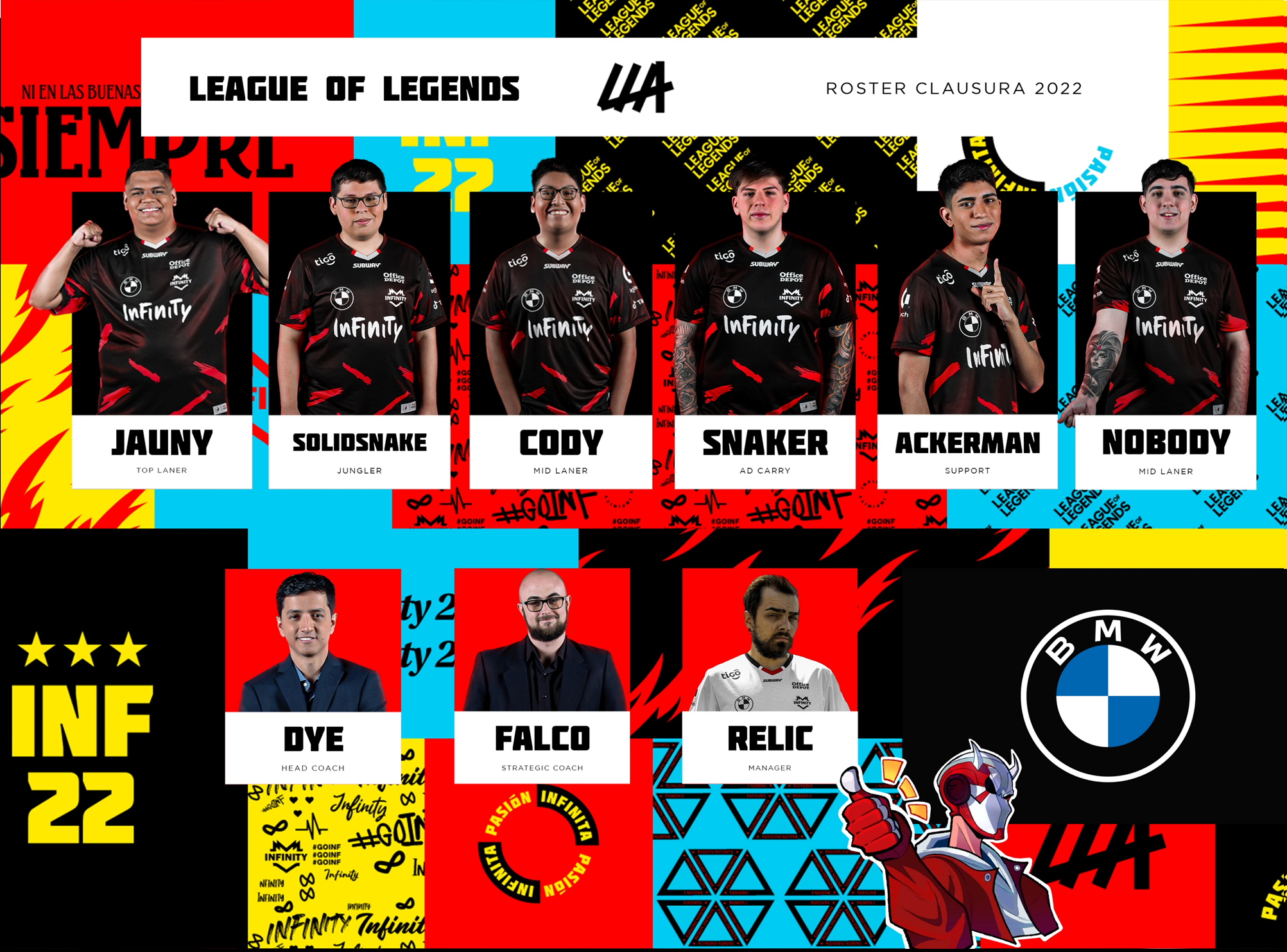 El equipo de LOL de Club INFINITY inició los playoffs de la LLA Clausura 2022 con un triunfo.