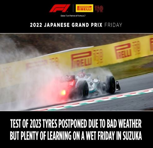 Se posponen pruebas de neumáticos en GP de Japón, pero quedan muchos aprendizajes durante un viernes húmedo en Suzuka