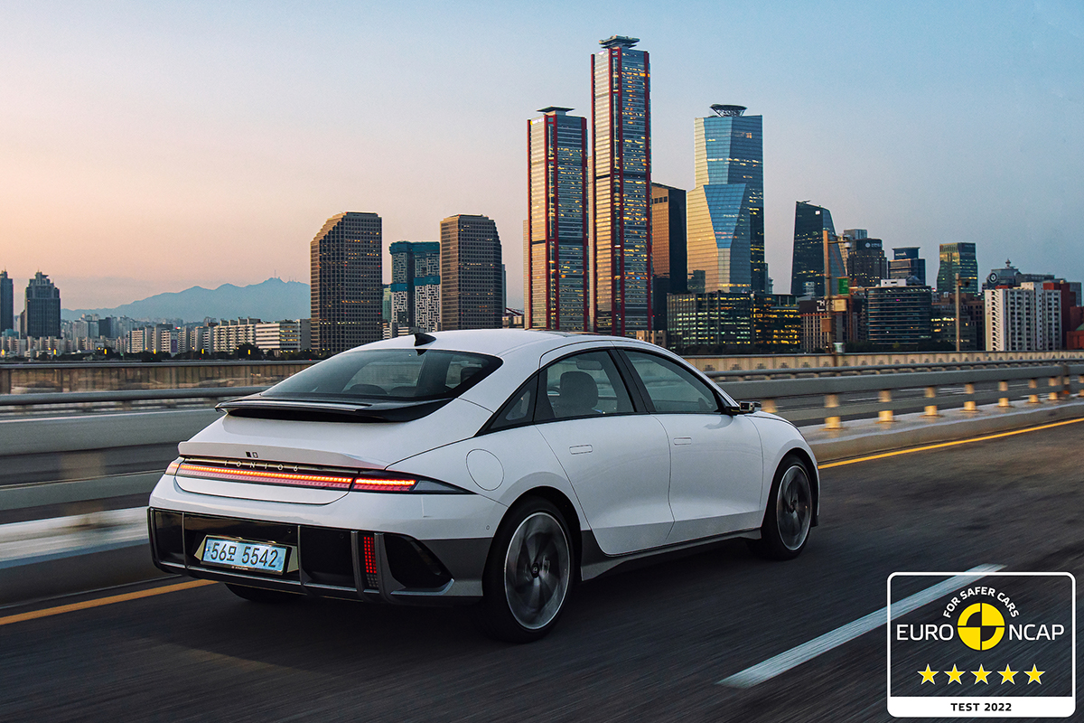 El IONIQ 6 obtiene la calificación de cinco estrellas de seguridad de Euro NCAP