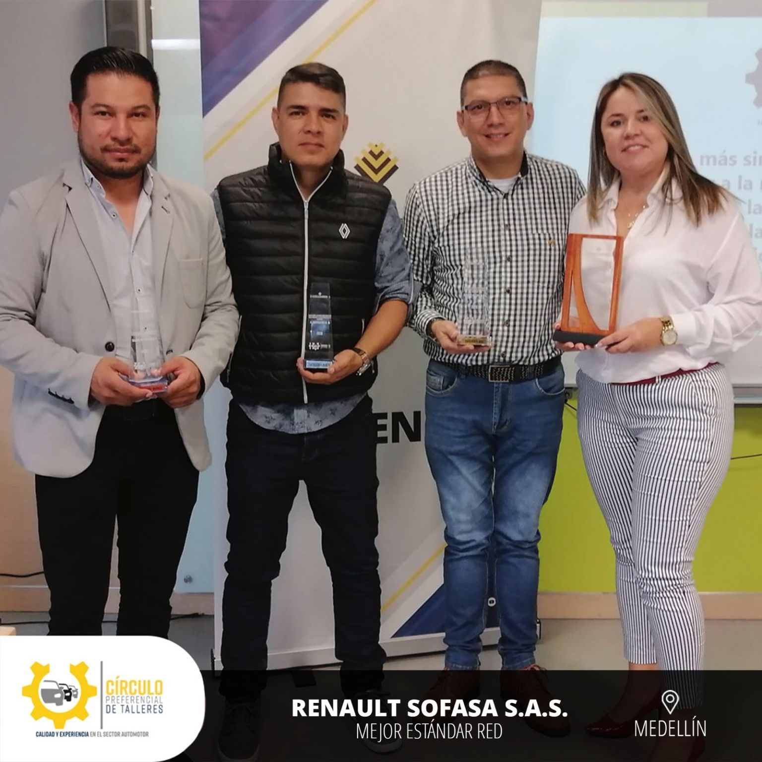 RENAULT-SOFASA, ganadora del Círculo Preferencial de Talleres 2023 de CESVI Colombia por ‘mejor estándar red’